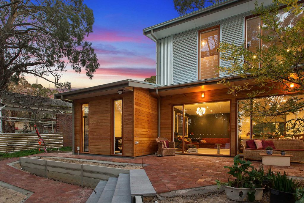 Rear of house towards TV room, and lounge rea