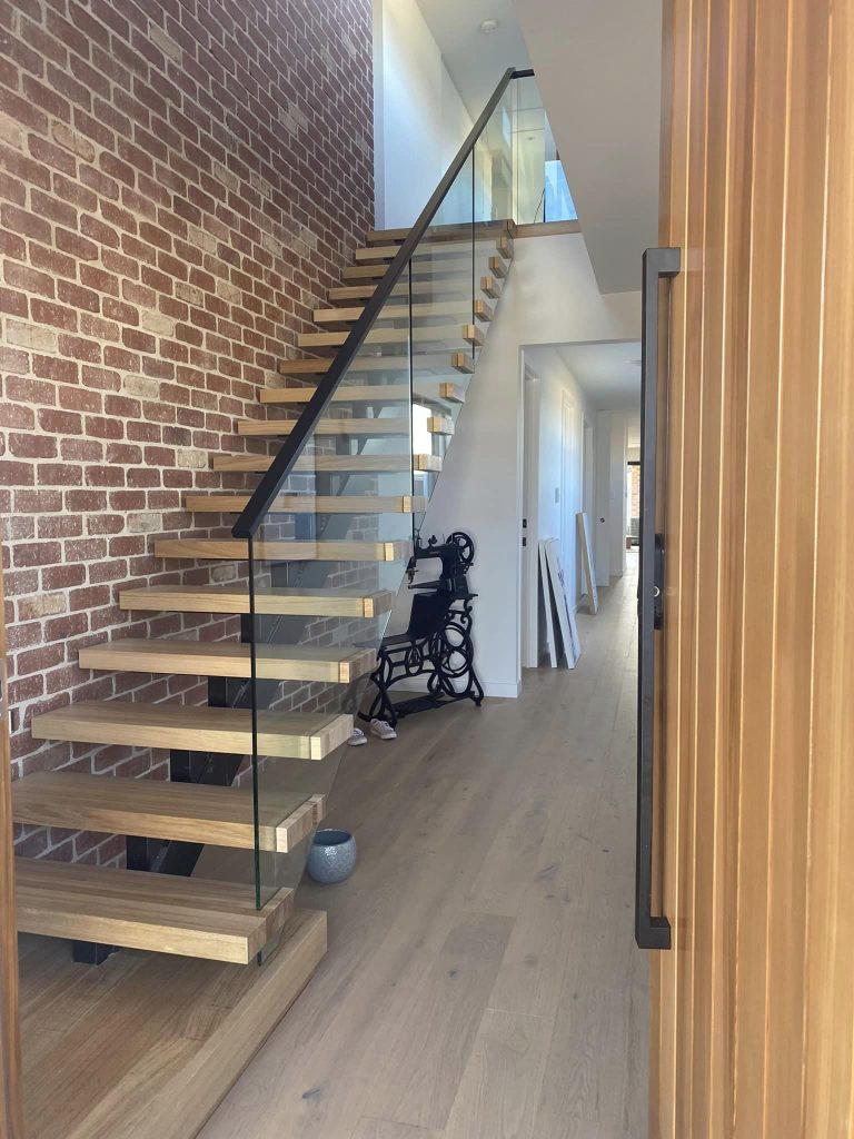 From entry looking towards main house