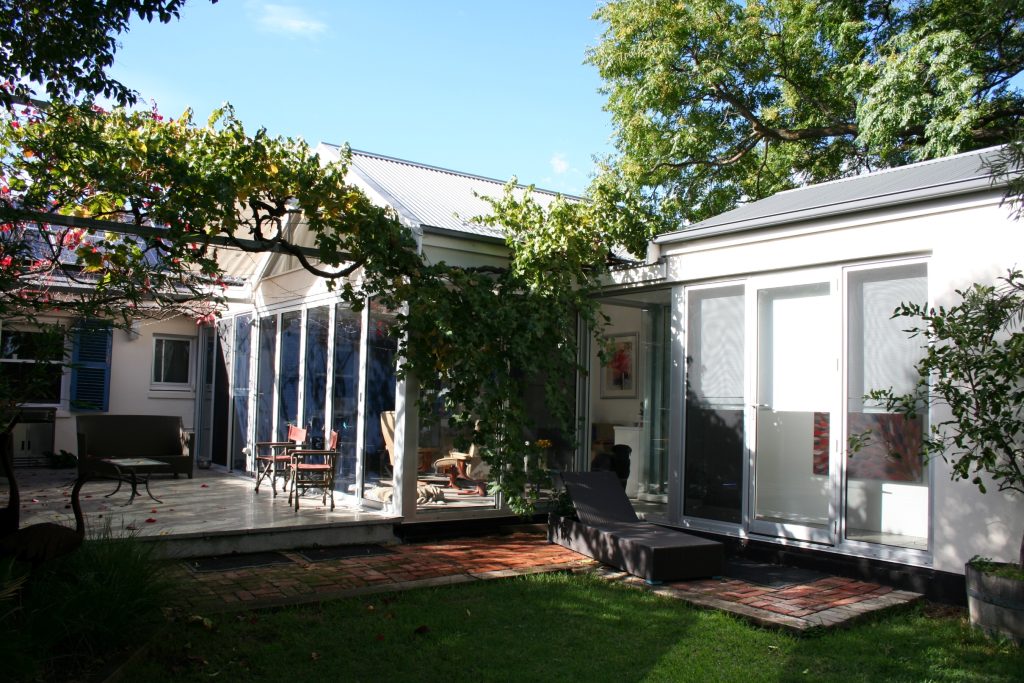 Courtyard area with new extension