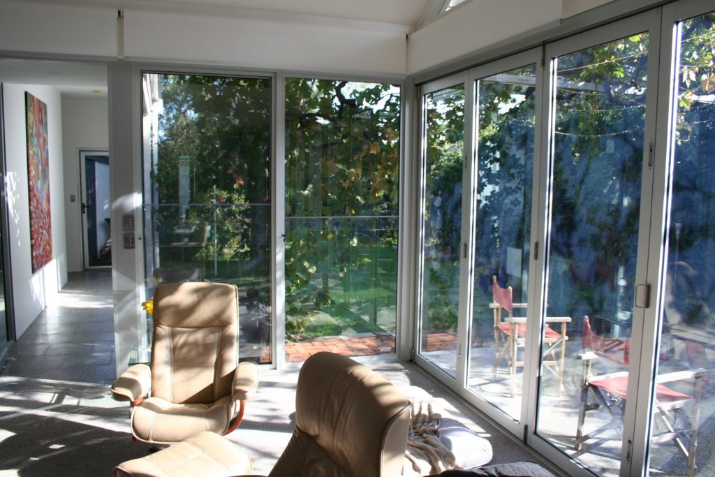 Re-vamped /lowered living area with extension corridor