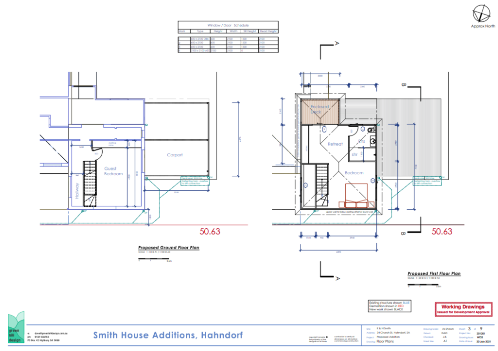 Plans of rear extension