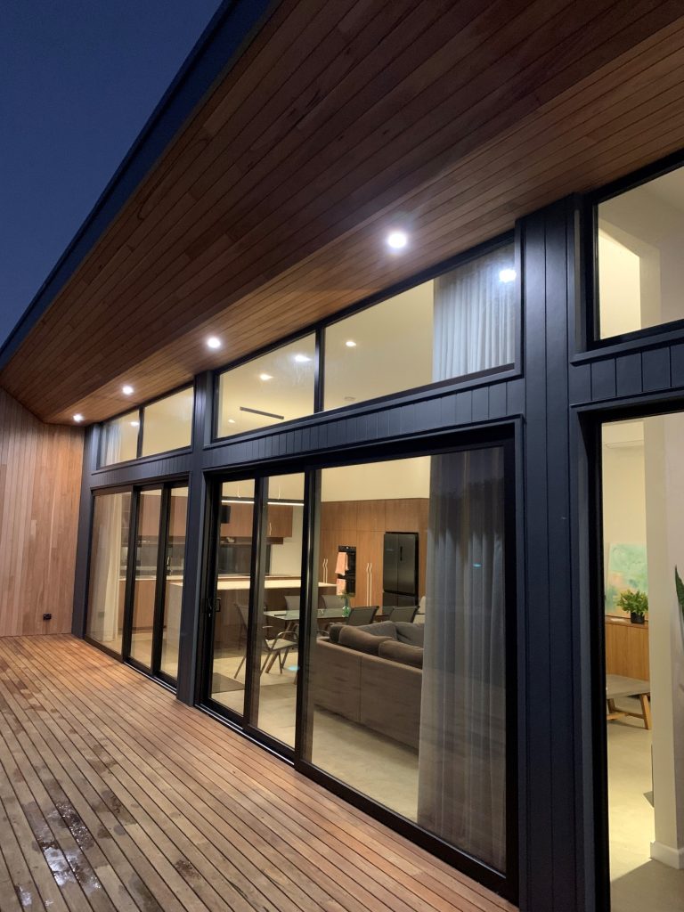 Rear of lower pavilion looking into living area