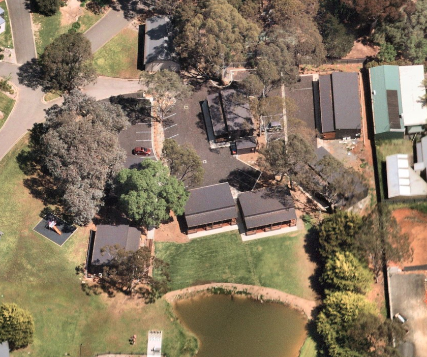 Aerial view of job completed