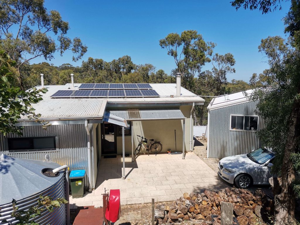 Looking south towards studio